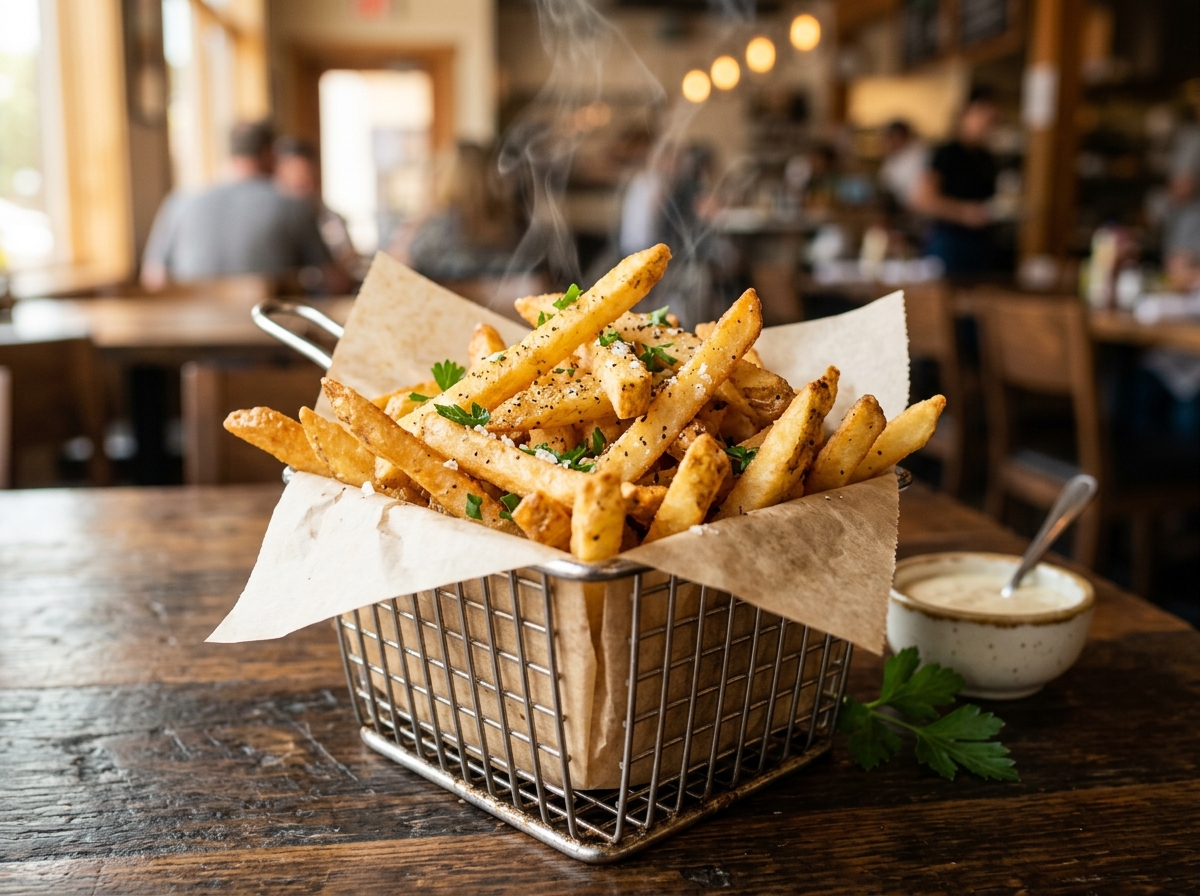 Crispy seasoned Cajun fries