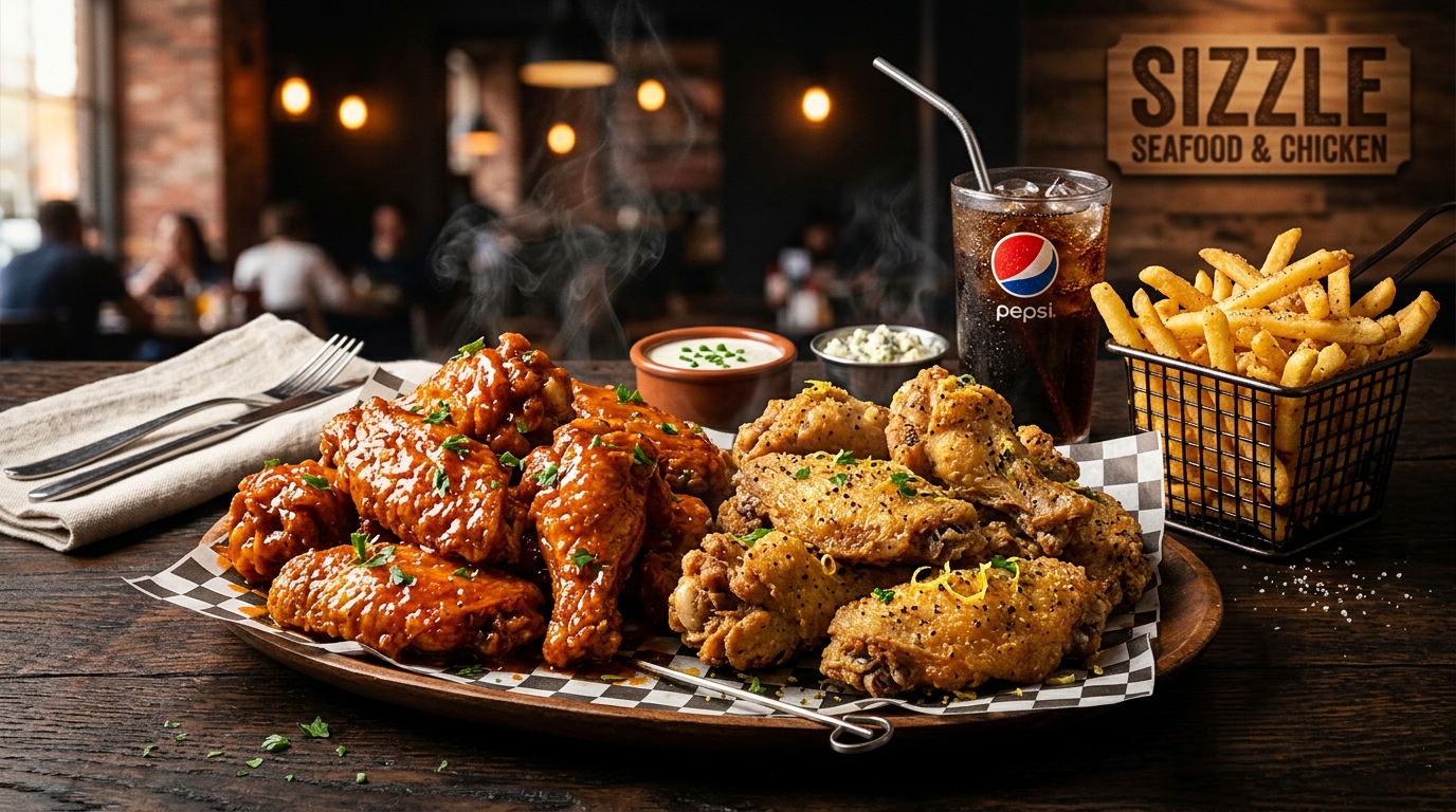 Golden crispy chicken wings